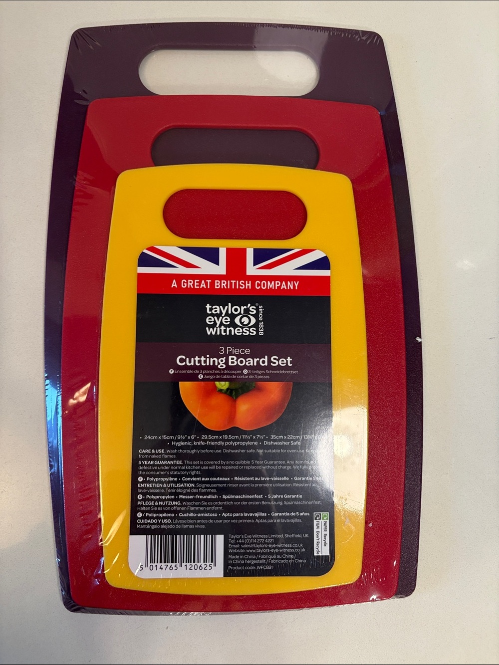 New in Package- 3-Piece Cutting Board Set by Taylor’s Eye Witness